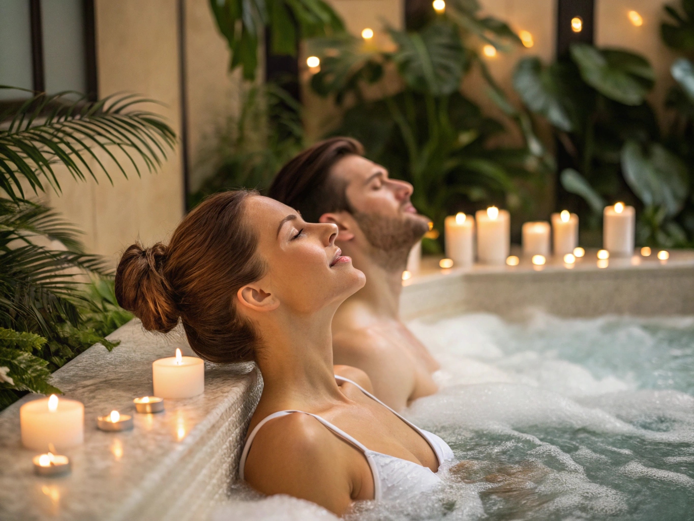 Par der slapper af i vores spa
